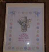 Tatty Teddy 0002 Button Birth Sampler