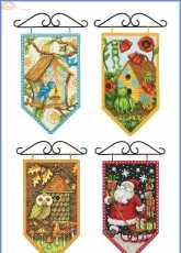 Dimensions WELCOME TO MY KITCHEN Counted cross stitch Banner #72630 8 x 13  Mumm