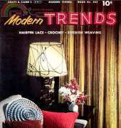 1950s Mid Century  Coats & Clark's Book 303 Modern Trends: Hairpin Lace, Crochet, Swedish Weaving - Vintage 1954