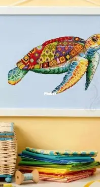 Patchwork Sea Turtle by Amanda Butler from The World of Cross Stitching 310