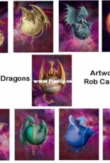 HAED HAEROC 98556 Celestial Dragons - HAEROC 2428 - HAEROC 2429 - HAEROC 2430 - HAEROC 2431 - HAEROC 2432 - HAEROC 2433 - HAEROC 2434 - HAEROC 3431 - HAEROC 22434 - by Rob Carlos / all 9 Planets