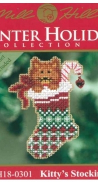 Mill Hill MH18-0301 Winter Holiday Collection - Kitty's Stocking