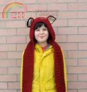 Lion Brand Yarn L20631 Fox Scoodie with Pockets