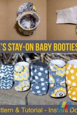 Beautiful Pie Shop-Maggie's Stay-On Baby Booties Sewing Tutorial by Kathryn Abbot