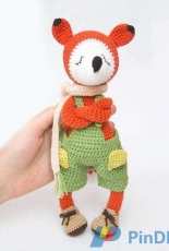 Toy crochet fox by CrochetToysBasket
