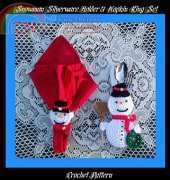 Crafts for Angels Designs - Barbara Maroney - Snowman Silverware Holder