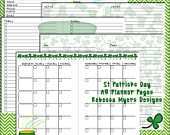 Printables for Filofax-DIN-A5-RMD Planner Pages -St Patricks Day