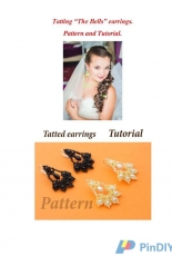 Tatting-The Bells Earrings by Maria Konoshenko/  LacyJewelry