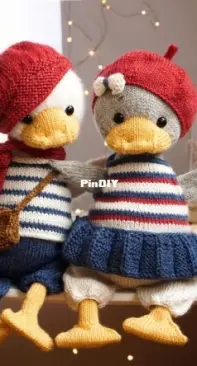 Martin and Greta-Polushka Bunny Knit