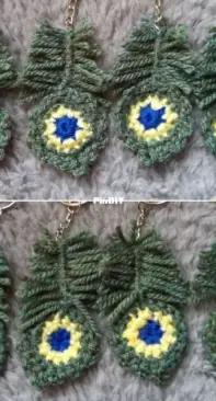 Crochet at Teris - Teri Hamilton - Peacock Feather Keychain - Free