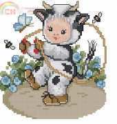 Ellen Maurer Stroh EMS Animal Babies - Cow Baby PCS