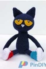 Miles of Crochet - Kristel Koevenig - Pete the  Cat Amigurumi Pattern - English-Free