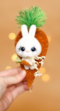 ToysByGromSvet - Svetlana Gromova - Громова Светлана - Bunny-white bead - Зайка белая бусинка - Russian
