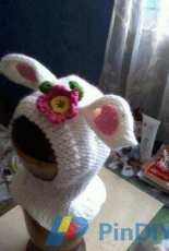Baby bunny hat-knitting