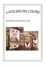 L'atelier des Coeurs - Pochette a mouchoirs chat - French