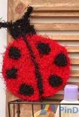 Lucky Ladybug Scrubby Knitting Pattern by Rebecca Venton for Red Heart Free