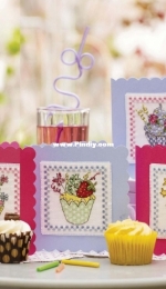 Cupcake Heaven - Cupcake Cards by Durene Jones from Cross Stitch Gold 121 XSD