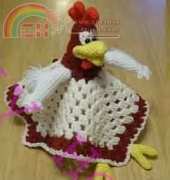 Knotty Hooker Designs - Foghorn Leghorn Lovey Blankie