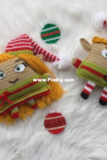Once Upon A Hook Crochet - Victoria Stewart - Little Elf Christmas Cuddler - Russian Translated