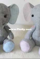 Artes em Feltros - Baby Elefante 3D - Juliana Cwikla - Portuguese