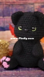 Stringy ding ding - Black Cat amigurumi  - Free