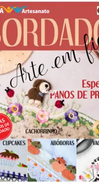 Arte em fios - Revista Mega Artesanato - Bordado 08/2022 - Especial Panos de Prato Portuguese