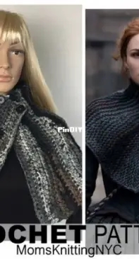 Brianna Outlander Cowl Capelet - MomsKnittingNYC