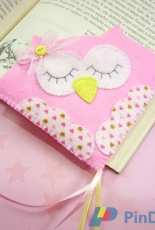 Feltro Facil - Marca Páginas Corujinha / Owl Bookmark Felt Pattern - Portuguese - Free