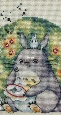 Totoro Embroiders by Anna Petunova