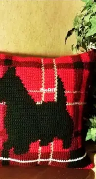 NeedleMeThatCrochet - Scottish Terrier Pillow