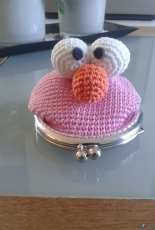 Pink Cookie monster wallet