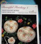 The Victoria Sampler F04 - Sweetheart Roses 3 biscornu set