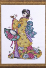 Golden Geisha by Joan Elliott from Cross Stitch Collection 161/Design Works 2710 PCS