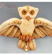 Christi Friesen Polymer Clay Owl Ornament