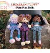 Lion Brand Jiffy : Pom Pom Dolls / Vintage Pattern