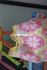 Crochet Pink Flower Bag - Mochila pequeña