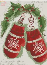 Winter Vintage Mittens by Elizabeth Spurlock from Cross Stitch & Needlework - January 2014 XSD