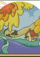 Art Deco Colorful Coffee Cozy by Maria Diaz from The World of Cross Stitching TWOCS 155 XSD