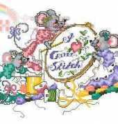 Designs for the Needle - Heirloom Treasure 5268 Mice Stitching XSD