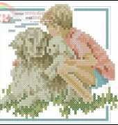 Lanarte 33935 Boy with golden retriever XSD