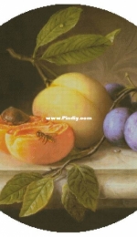 EstE 002 Still Life with Peach and Prunes - round XSD