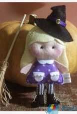 Pequemimos - Bruxinha / witch Felt Pattern - Portuguese