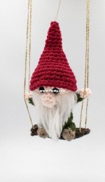 Octopus Crochet Design - Clotilde Dhenaut - Gnome on a Swing Ornament - Free