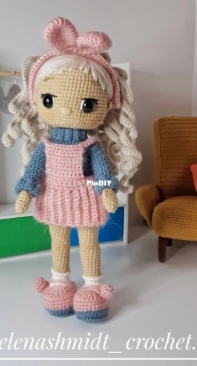 Crochet Toys - Elena Shmidt - Елена Шмидт -  Doll Ulyana - Russian