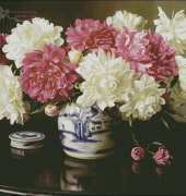 Elsa Williams EW-003 Peonies in Ginger Jar xsd