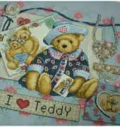 Dimensions 3863 I Love Teddy