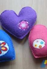 Felt hearts