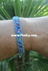 blue macrame bracelet