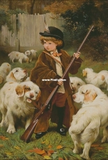 7 Elephants (7 слоников) 177 - Charles Burton Barber, The New Keeper
