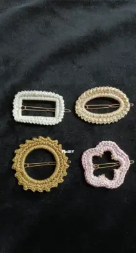 Crocheted Hair Pins